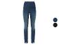 Jeans skinny bleu foncé avec fentes.