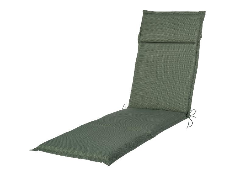 Coussin de chaise longue d'extérieur vert avec attaches