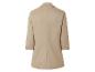 Veste beige pour femme, manches trois-quarts.