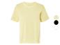 T-shirt jaune pastel, disponible en noir et blanc.