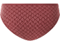 Slip pour femme rouge à motifs