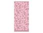 Serviette rose avec motif géométrique et logo s.Oliver.