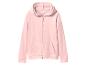 Sweat à capuche zippé rose clair