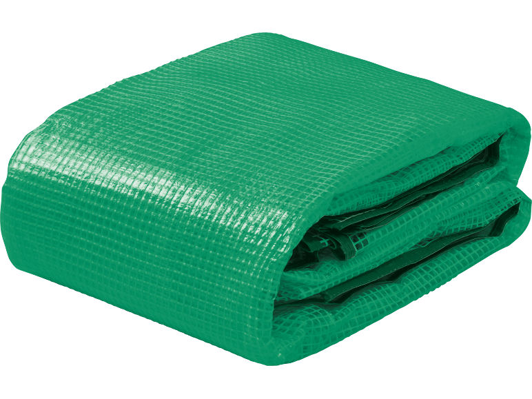 Bâche verte pliée avec texture maillée