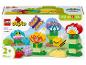 Ensemble LEGO Duplo Jardin Créatif & Fleurs avec des blocs de construction colorés et des figurines d'animaux