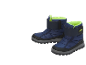 Bottes d'hiver pour enfants avec dessus bleu foncé et doublure vert vif