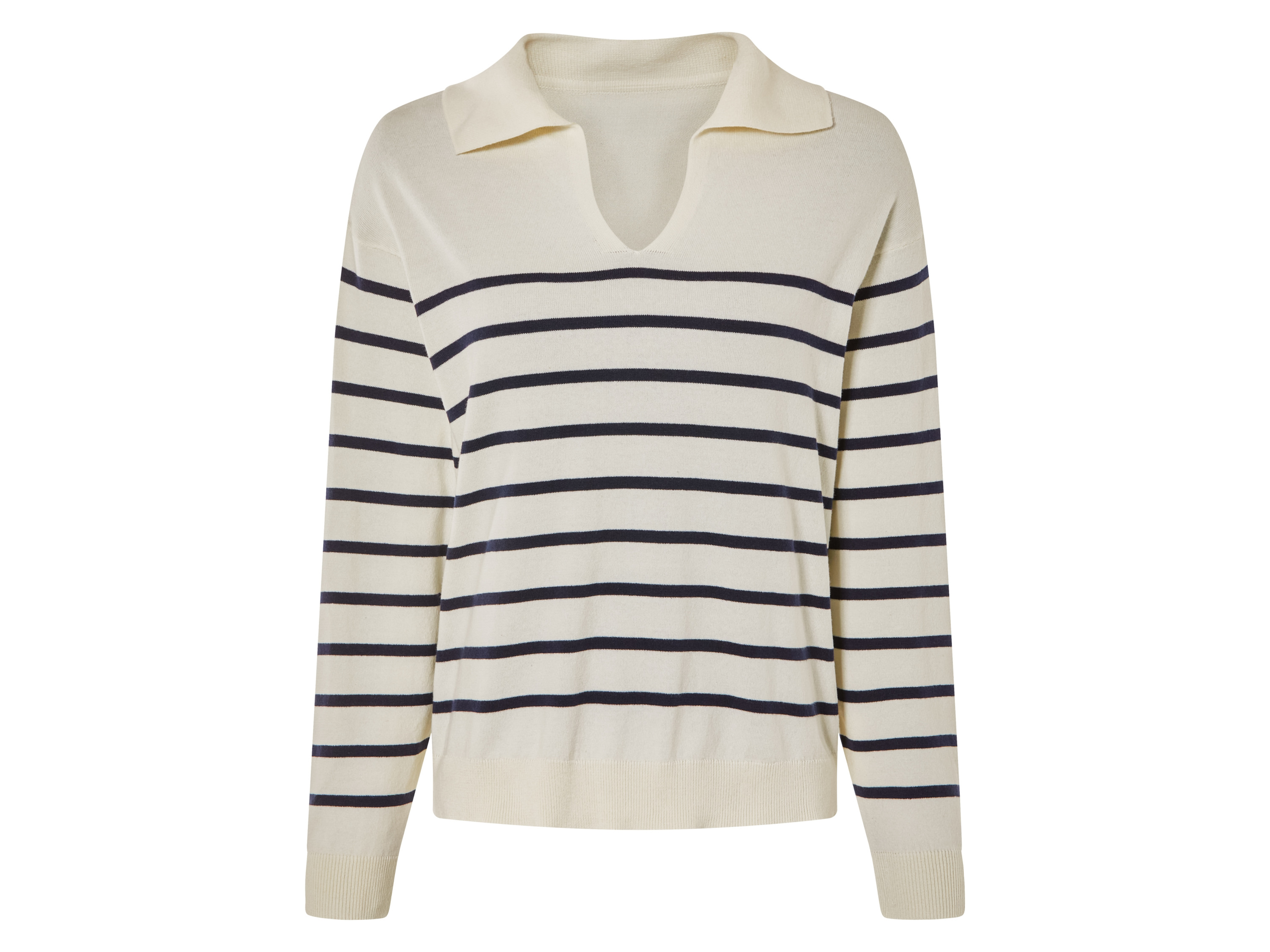 esmara® Pull en maille femme (rayé/blanc, S(34/36))