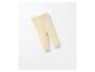 Leggings bébé beige en côte sur fond blanc.