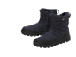 Paire de bottes d'hiver matelassées bleu foncé avec fermetures éclair et logo montagne