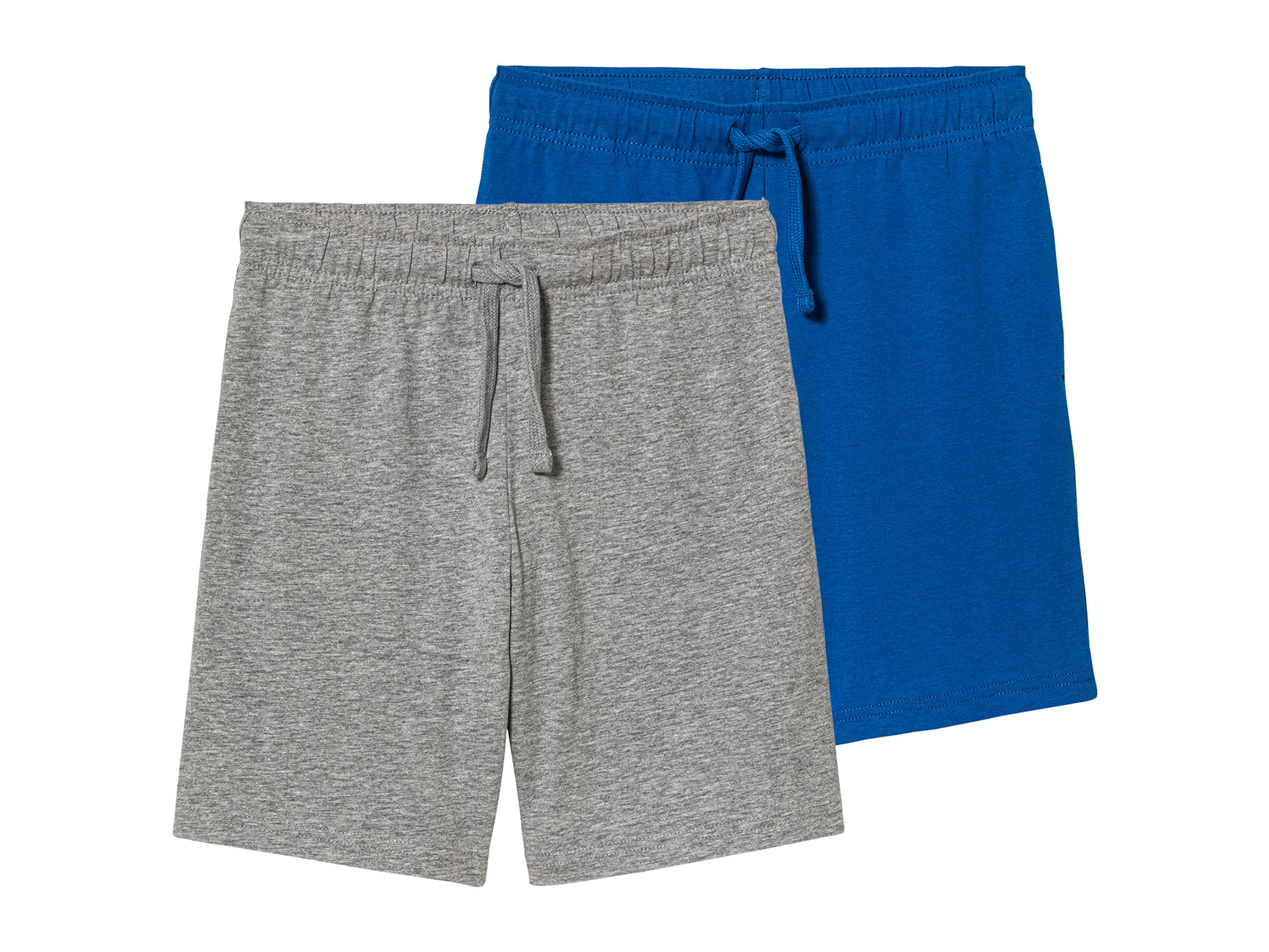 pepperts!® Lot de 2 shorts molletonnés enfant (bleu/gris)