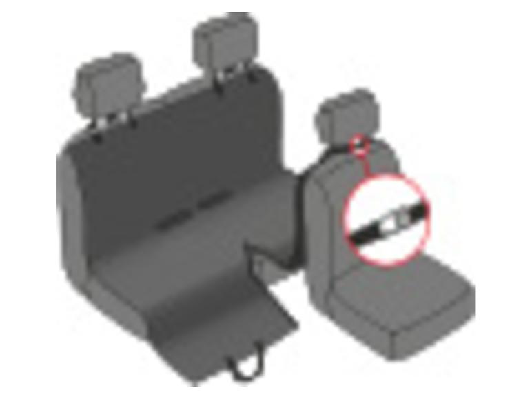 Housse de siège arrière de voiture avec ouverture pour ceinture de sécurité