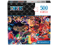 Puzzle de 500 pièces One Piece avec une illustration colorée d'anime.