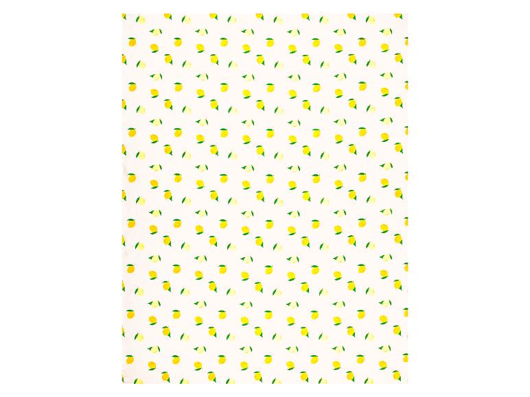 Motif de citrons sur fond blanc, idéal pour les textiles d'été.