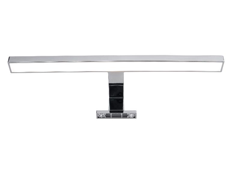 Applique murale LED rectangulaire chromée avec lumière blanche