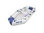 Bateau gonflable HOME DELUXE Pike Sport avec deux rames et bancs.