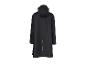 Imperméable noir avec capuche, vue de dos
