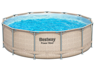 Bestway Kit de piscine Power Steel Frame, avec pompe de filtration, Ø 396 x 107 cm