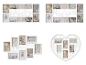 Cadres photo blancs avec les inscriptions 'Family', 'Memories' et 'Live, Laugh, Love
