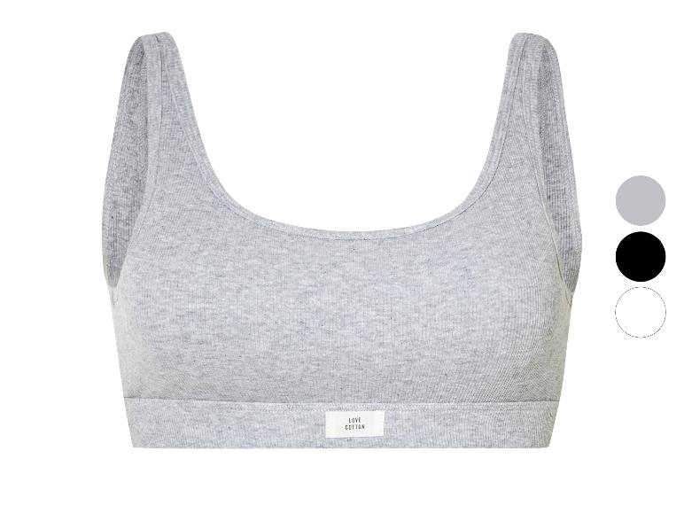 Soutien-gorge en coton gris clair Love Cotton.