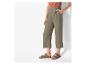 Pantalon cropped en lin et sandales : style décontracté.