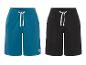 Shorts en molleton bleu marine et noirs avec cordon de serrage.