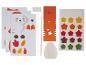 Kit de bricolage pour lanterne renard avec feuilles d'automne, autocollants et accessoires.