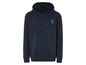 Un sweat à capuche bleu marine avec un dessin bleu de Donald Duck