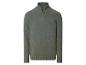 Pull homme à col zippé en vert olive.