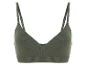 Un bralette côtelé vert olive.