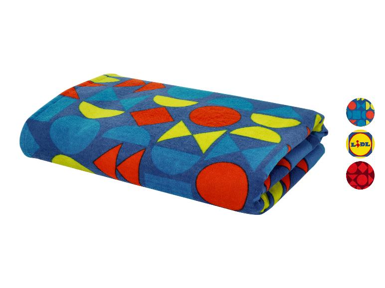 Serviette de plage Lidl à motif géométrique coloré
