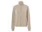 Sweat-shirt beige à fermeture éclair