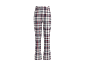 Pantalon à carreaux pour femme avec coupe légèrement évasée