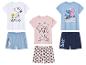 Pyjamas Peanuts, Stitch et Minnie : hauts et shorts assortis.