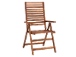 Chaise pliante en bois, style extérieur.