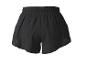 Short de sport noir avec taille élastique et détails en maille.
