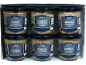 Six pots de terrines et confits Deluxe, saveurs foie de porc, canard et truffe.