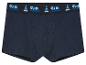Boxers enfant bleu marine, bande véhicules construction.