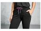 Pantalon de jogging noir avec cordon de couleur