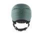 Casque de ski vert avec sangle et molette de réglage, vue arrière