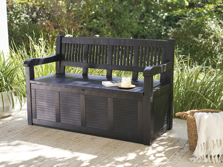 Aller en mode plein écran : LIVARNO home Banc de jardin avec coffre de rangement, 280 L, en plastique - Image 6