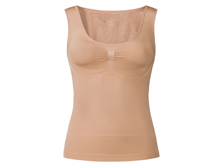 Un débardeur beige sans couture pour femmes.