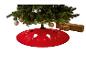 Tapis de sapin de Noël rouge LIVARNO® avec lumières LED.