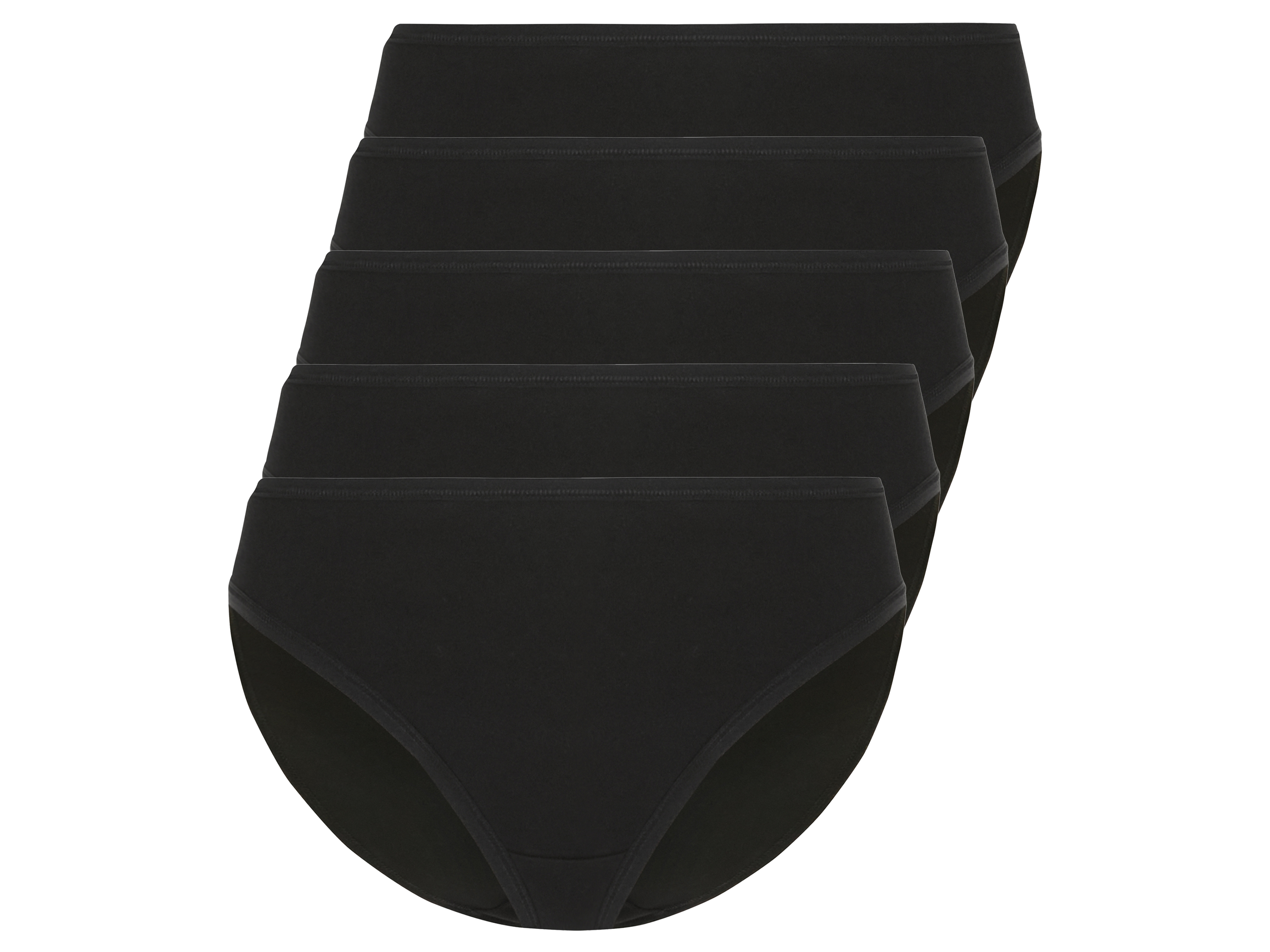 esmara® Lot de 5 culottes femme (noir, S (34/36))
