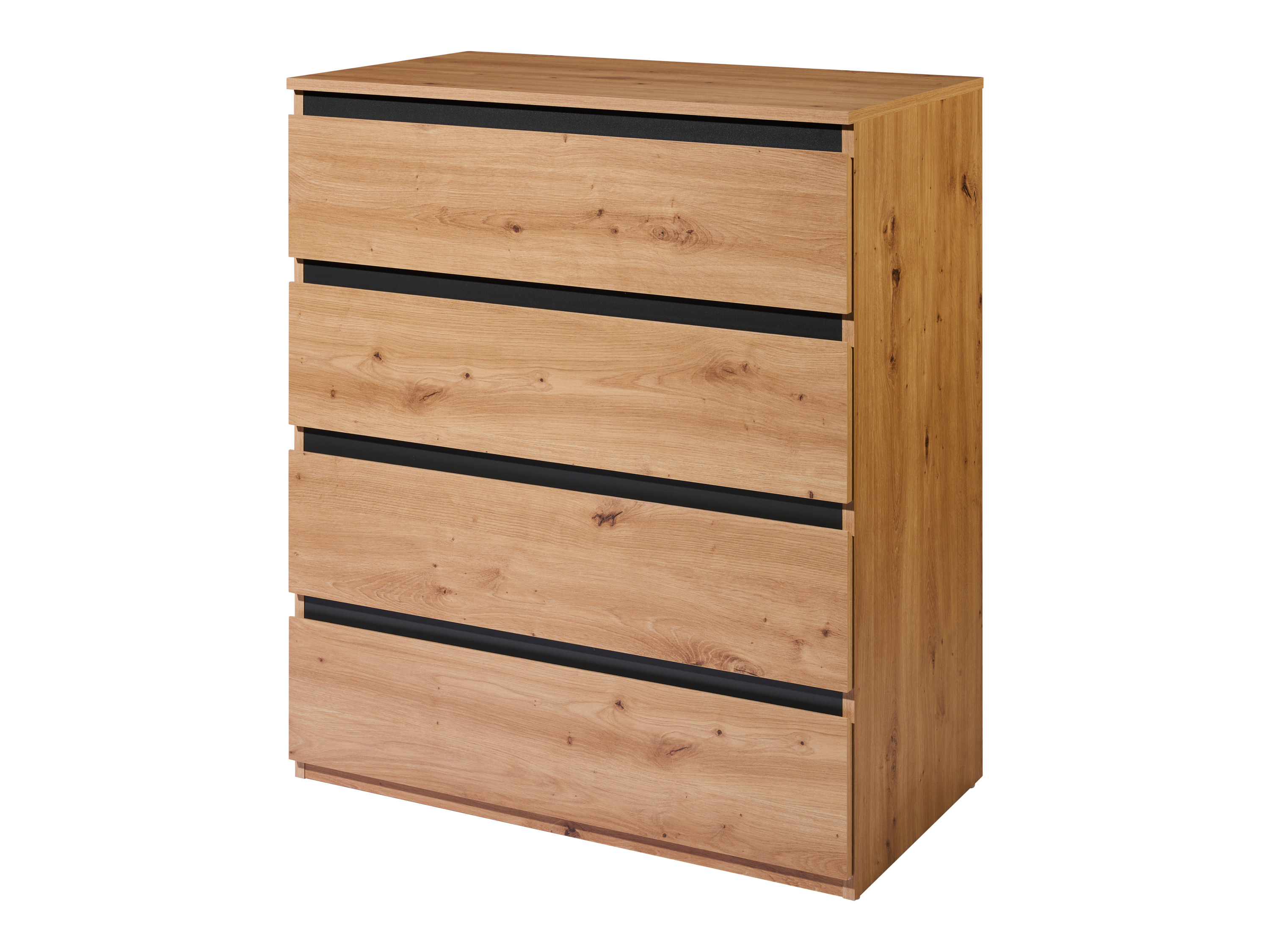 LIVARNO home Commode Genève, 80 x 101,5 x 48 cm, imitation chêne