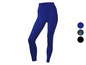 Leggings bleus taille haute avec des poches latérales, parfaits pour faire du sport.