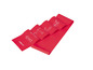 Bande de résistance rouge Crivit avec des images d'exercices.