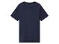 T-shirt homme bleu foncé à manches courtes et col rond.
