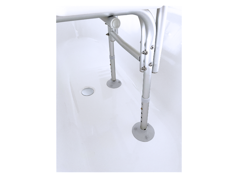 Tabouret de douche avec pieds réglables.