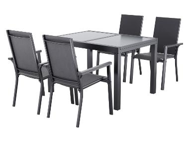LIVARNO® Table de jardin + Lot de 4 fauteuils Houston