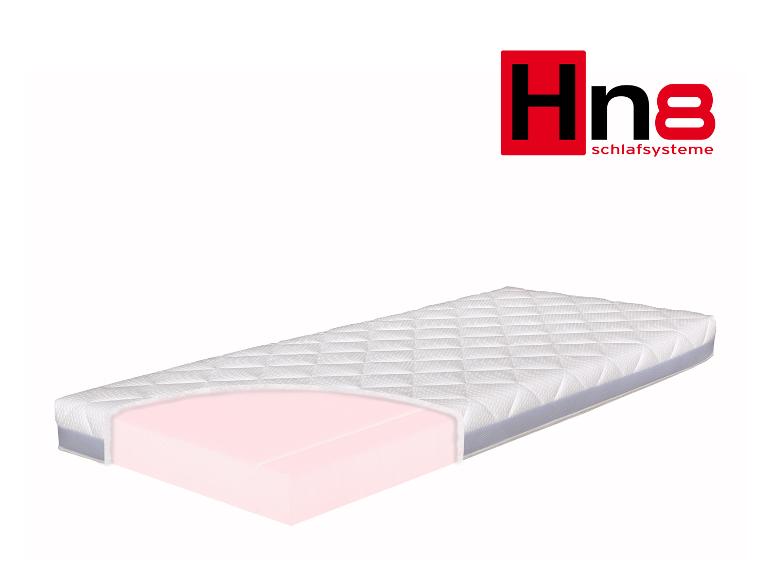 Matelas Hn8 Schlafsysteme avec noyau en mousse rose visible.